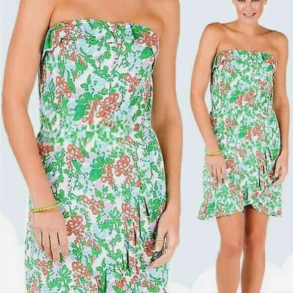 Lilly Pulitzer Mini Bee in Your Bonnet Flor Multi Ruffle Dress XS - Picture 1 of 5